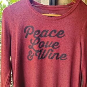 EUC 'Peace Love & Wine' Top S